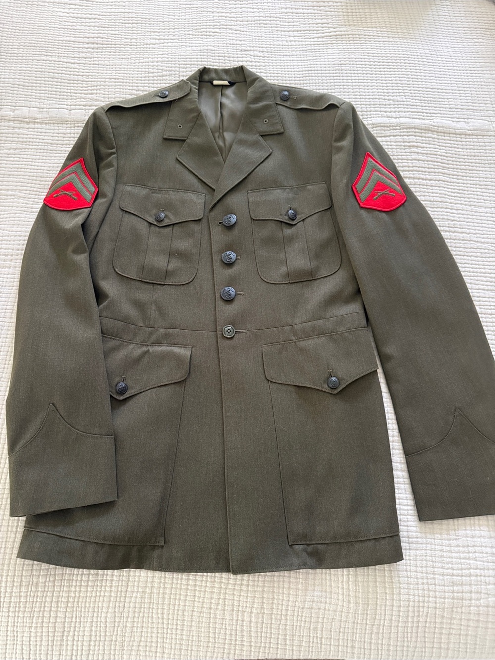Classic Men's USMC Olive Green Dress Jacket